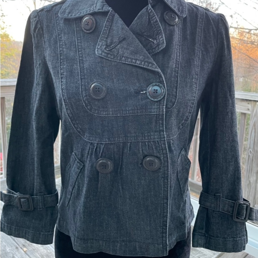 American Rag jackets (2) one is purple size S, one is dark denim size M
